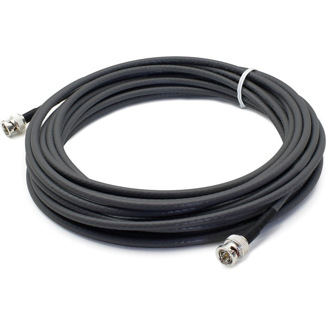 AddOn 100ft BNC (Male) to BNC (Male) Black Coaxial Simplex PVC Copper Patch Cable - ADD-734D3-BNC-30MPVC