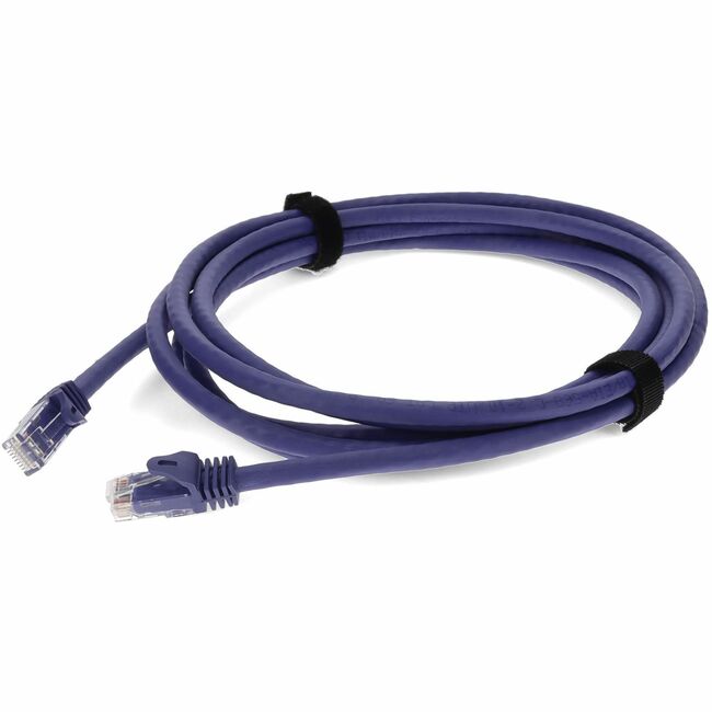 AddOn 7ft RJ-45 (Male) to RJ-45 (Male) Straight Purple Cat6A UTP PVC Copper TAA Compliant Patch Cable - ADD-7FCAT6A-PE-TAA