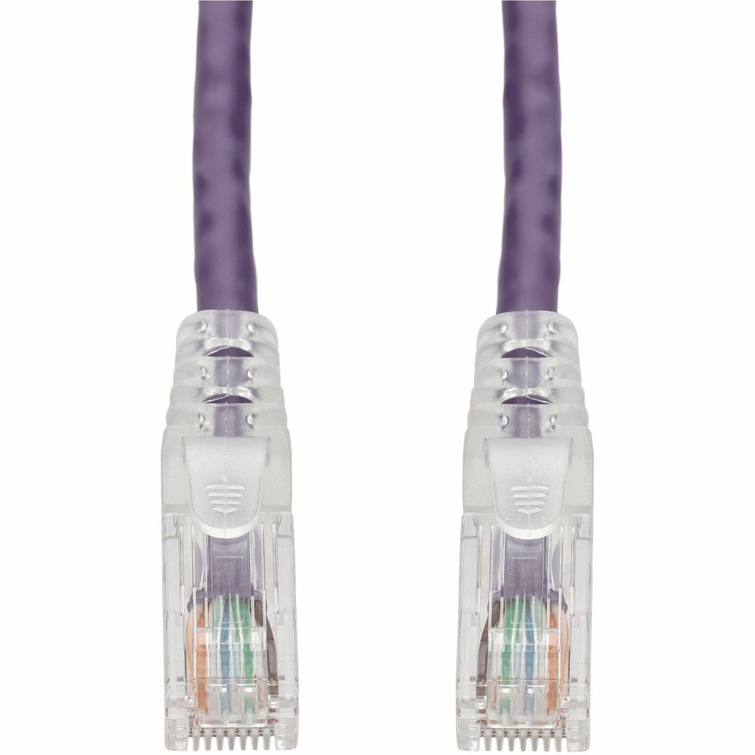 AddOn 7ft Purple CAT 6A PVC Ethernet Cable Snagless Easy Clear Boot TAA RJ-45 M/M - ADD-7FCAT6A-PE-TAA