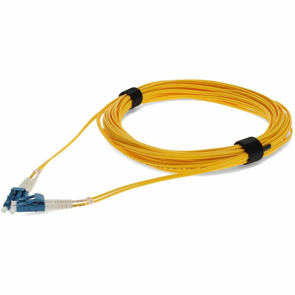 AddOn 30m LC to LC Yellow OS2 Duplex Microboot, Snagless OFNR (Riser-Rated) SMF Fiber Patch Cable - ADD-LC-LC-MB30M9SMF