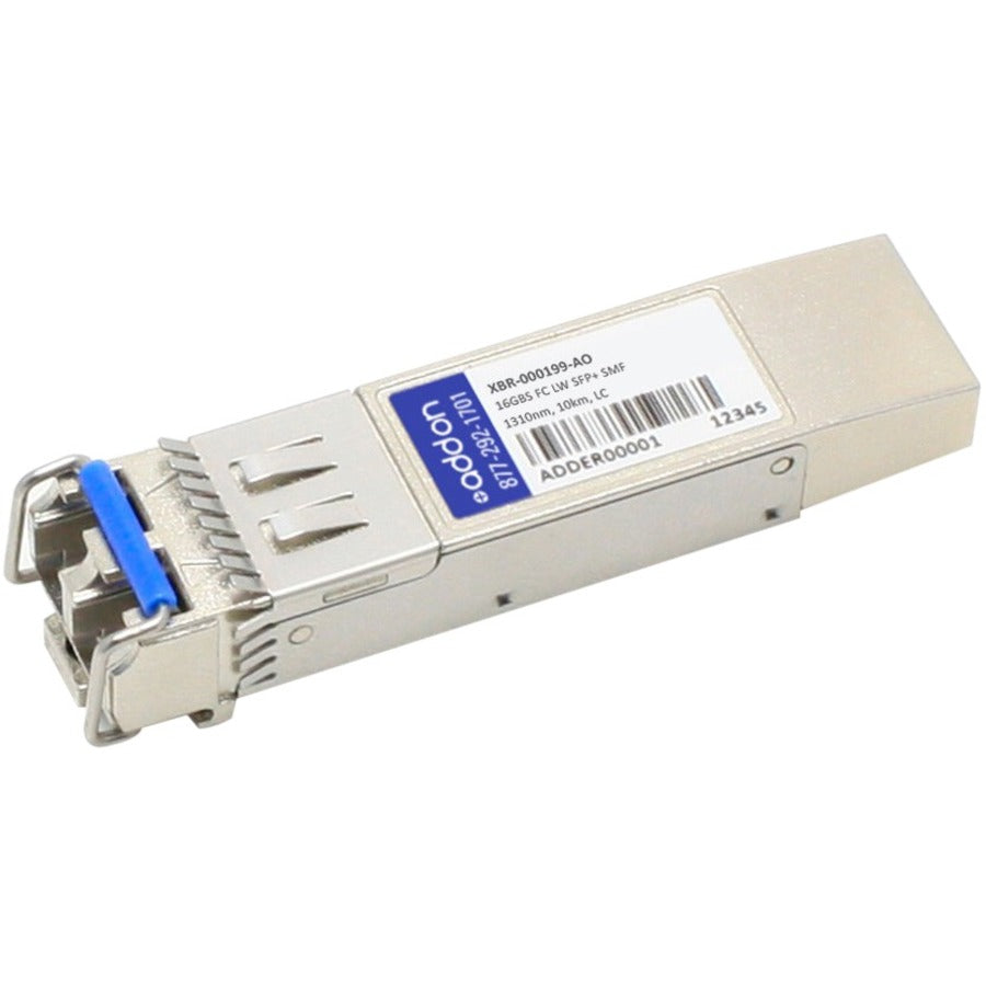 AddOn 8-Pack of Brocade XBR-000199 Compatible TAA Compliant 16Gbs Fibre Channel LW SFP+ Transceiver (SMF, 1310nm, 10km, LC) - XBR-000199-AO