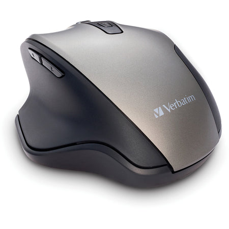 Verbatim Silent Ergonomic Wireless Blue LED Mouse - Graphite - 70242
