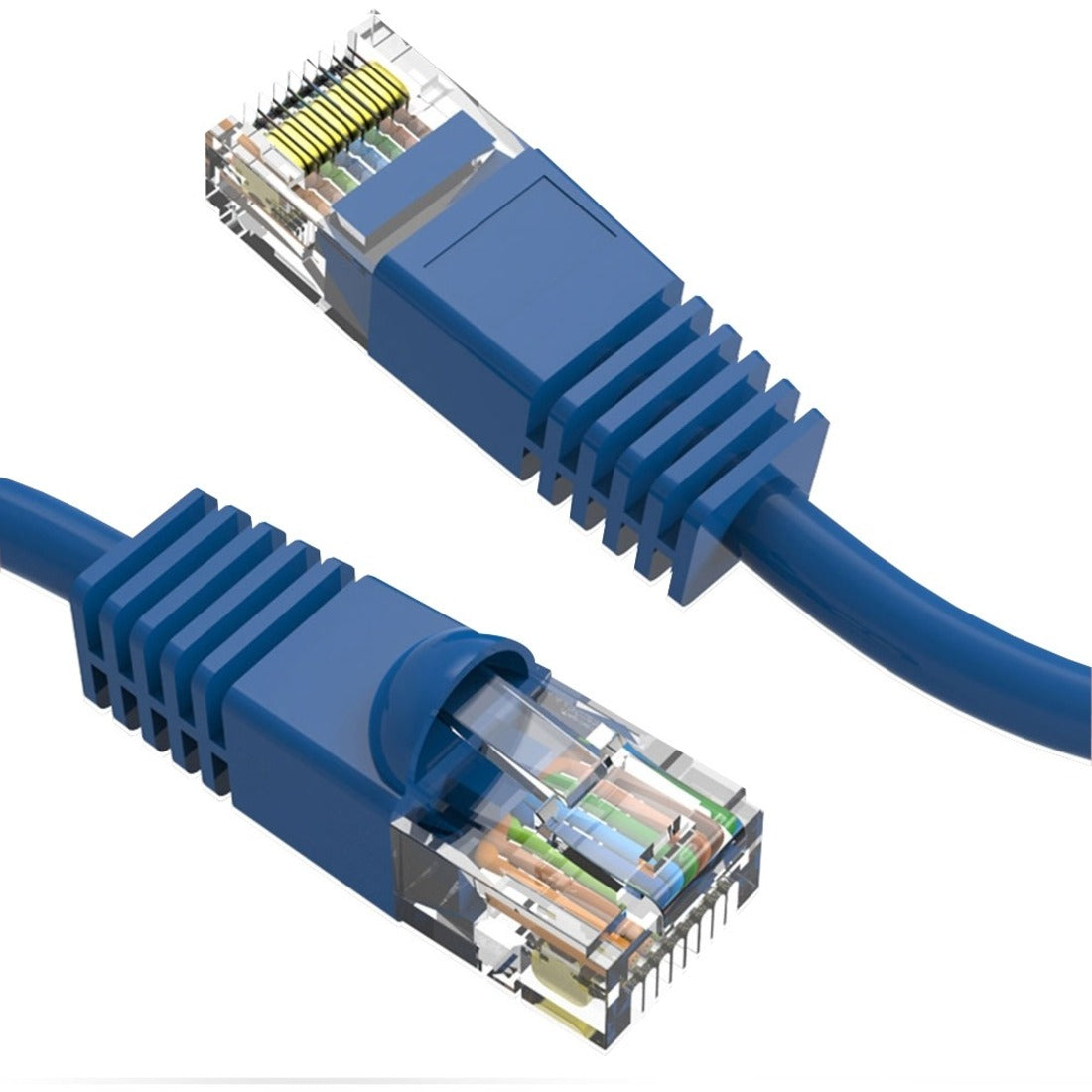 Axiom 150FT CAT6 UTP 550mhz Patch Cable Snagless Molded Boot (Blue) - C6MB-B150-AX