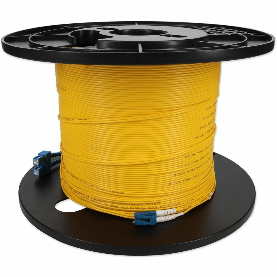 AddOn 100m LC (Male) to SC (Male) Straight Yellow OS2 Duplex Plenum Fiber Patch Cable - ADD-SC-LC-100M9SMFP