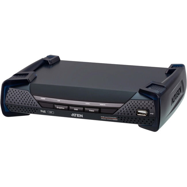 ATEN 4K DisplayPort Single Display KVM over IP Receiver with PoE - KE9952R