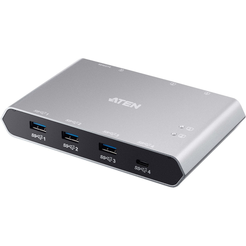 ATEN 2-Port USB-C Gen 2 Sharing Switch with Power Pass-through - US3342