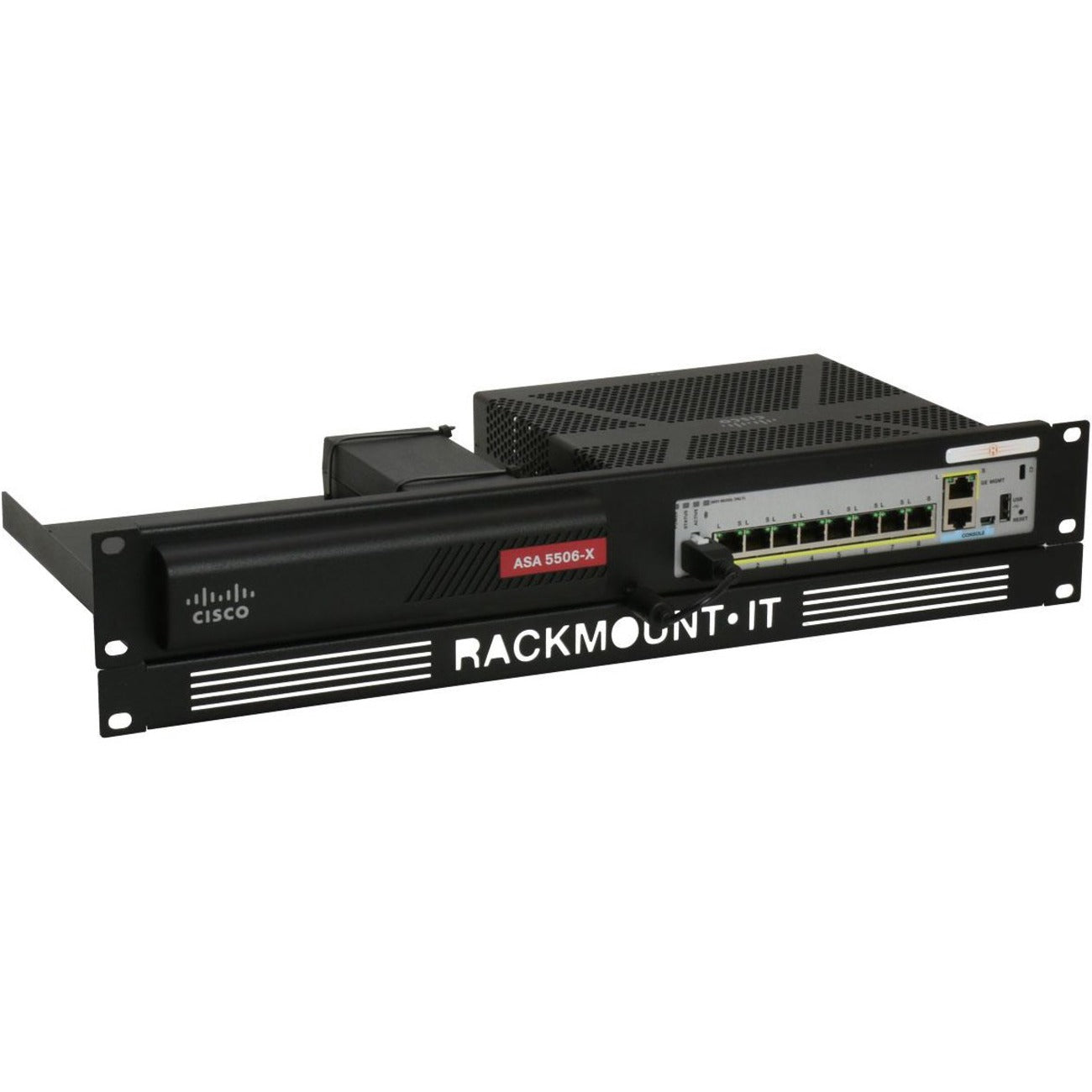 RACKMOUNT.IT Cisrack Rack Mount for Network Security & Firewall Device - Jet Black - TAA Compliant - RM-CI-T8