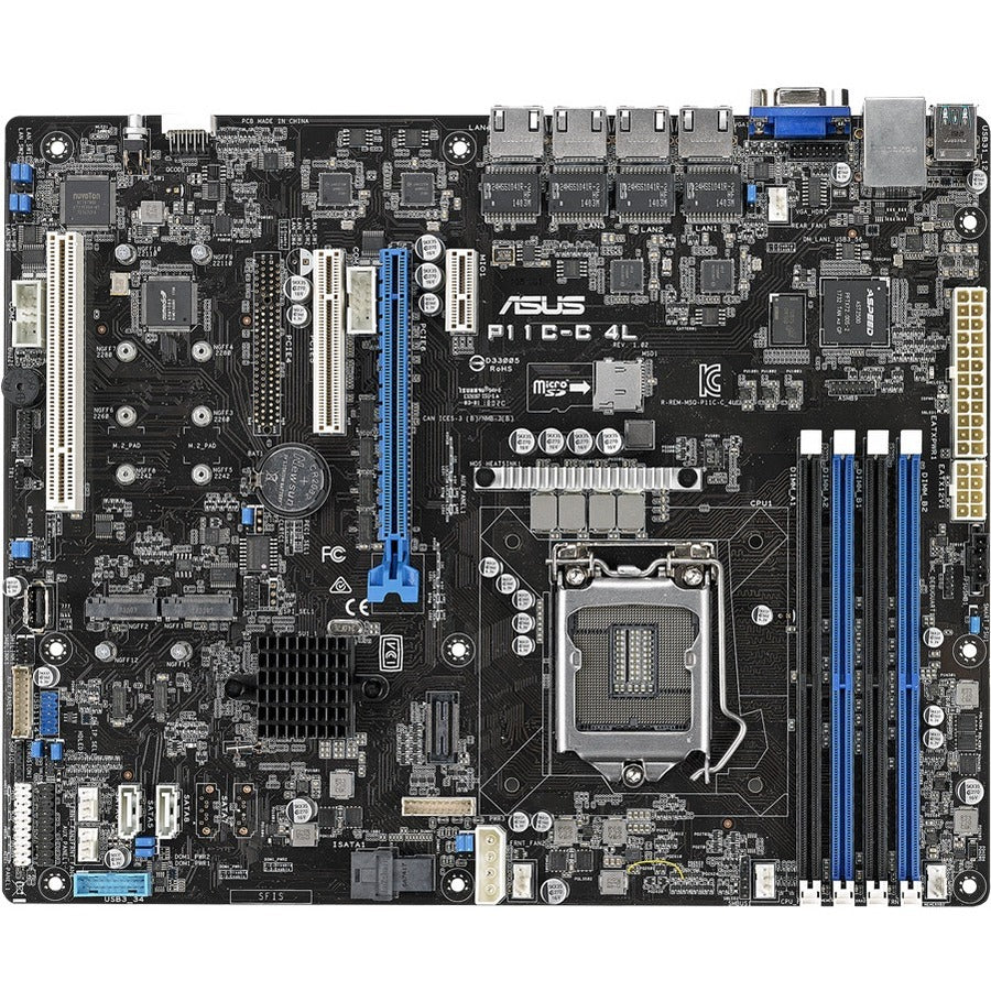 Asus P11C-C/4L Server Motherboard - Intel C242 Chipset - Socket H4 LGA-1151 - ATX - P11C-C/4L