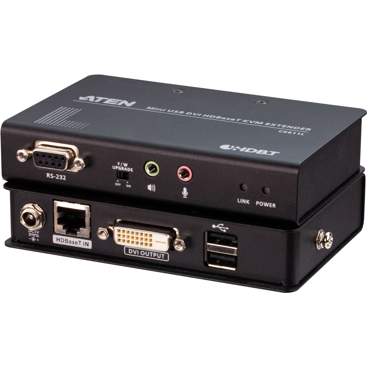 ATEN Mini USB DVI HDBaseT KVM Extender (1920 x 1200@100m) - CE611