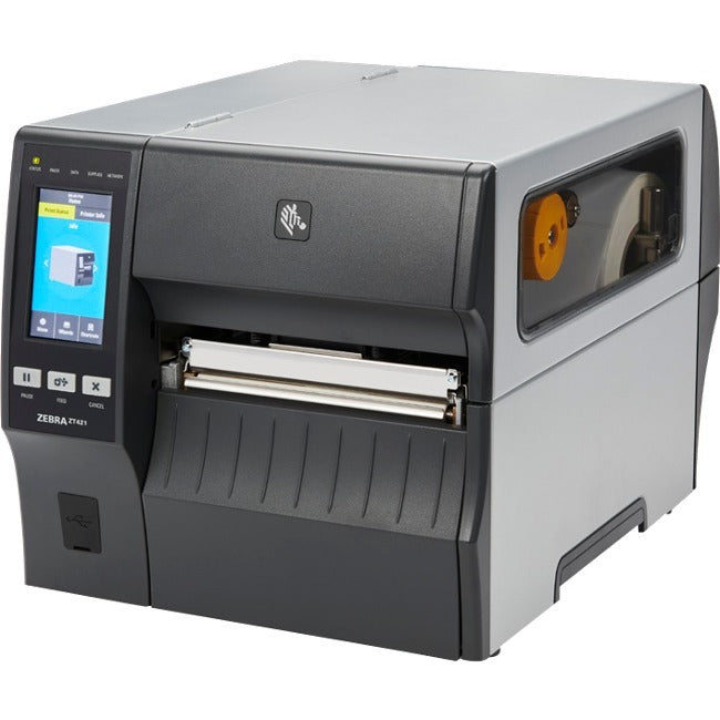 Zebra ZT421 Industrial Direct Thermal/Thermal Transfer Printer - Label Print - USB - Serial - Bluetooth - ZT42162-T010000Z