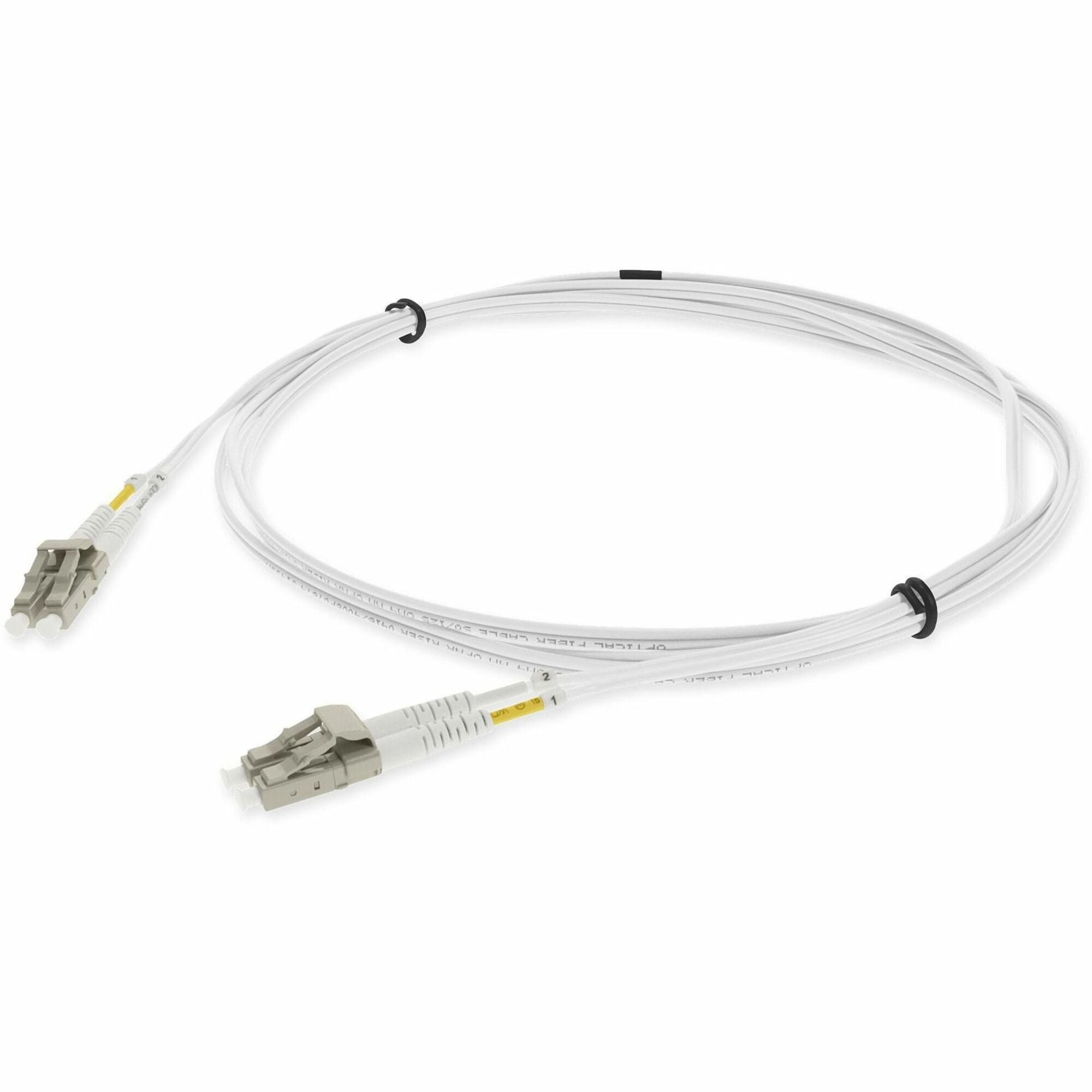 AddOn 3m LC (Male) to LC (Male) White OM4 Duplex Fiber OFNR (Riser-Rated) Patch Cable - ADD-LC-LC-3M5OM4-WE