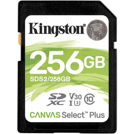 Kingston Canvas Select Plus SDS2 256 GB Class 10/UHS-I (U3) SDXC - 1 Pack - SDS2/256GB