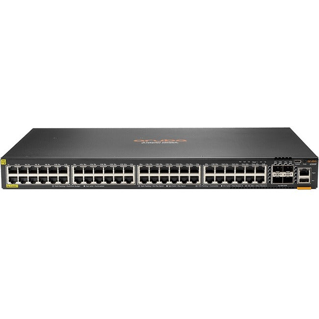 Aruba 6300F 48-port 1GbE Class 4 PoE and 4-port SFP56 Switch - JL665A#ABA