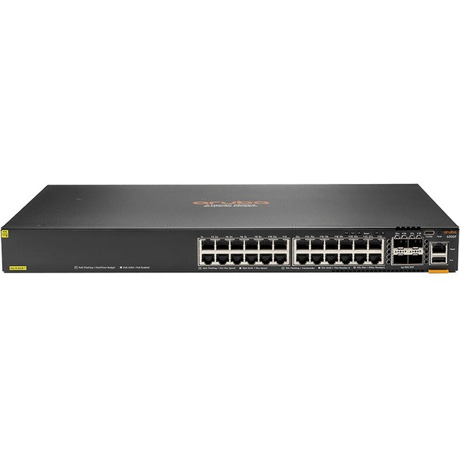 Aruba 6300F 24-port 1GbE Class 4 PoE and 4-port SFP56 Switch - JL666A#ABA