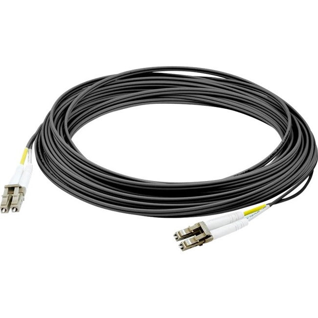 AddOn 30m LC (Male) to LC (Male) Black OM4 Duplex Fiber OFNR (Riser-Rated) Patch Cable - ADD-LC-LC-30M5OM4-BK