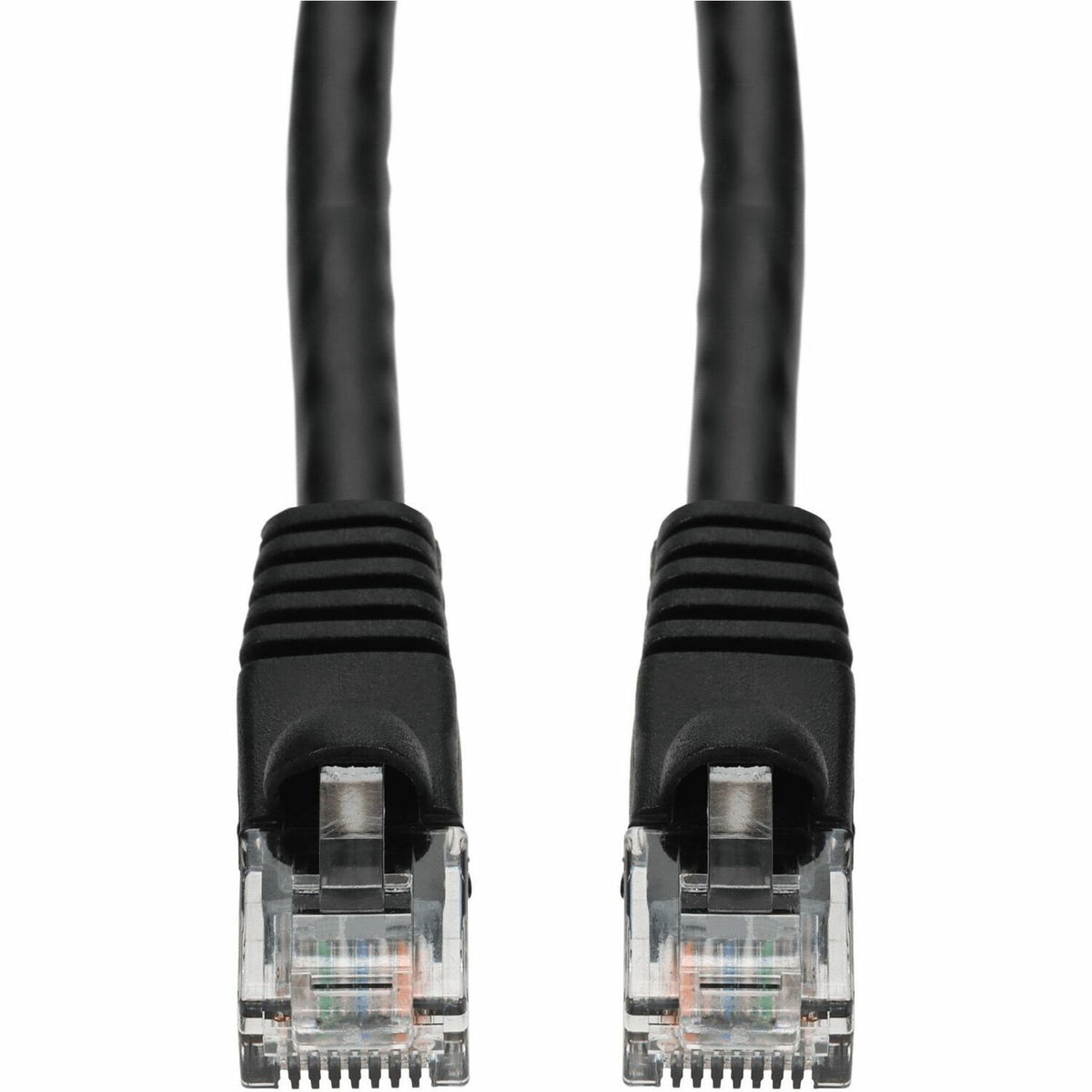 AddOn 12ft Black CAT 5E PVC Ethernet Cable Snagless Bubble Boot RJ-45 M/M - ADD-12FCAT5E-BK