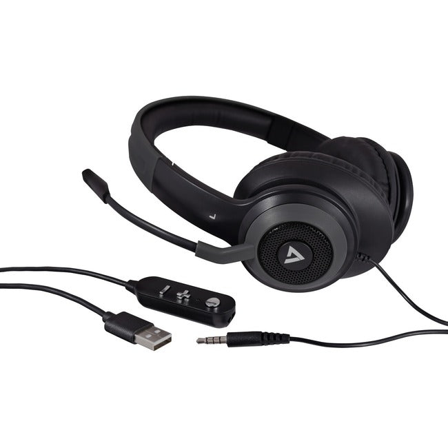 V7 Premium Over-Ear Stereo Headset with Boom Mic - HC701