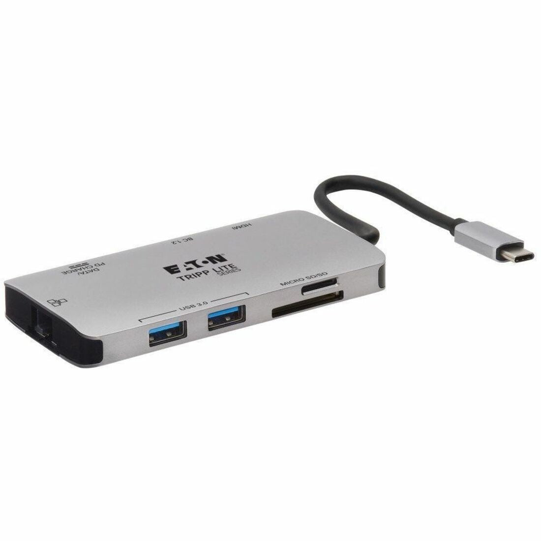 Eaton Tripp Lite Series USB-C Dock - 4K HDMI, USB 3.x (5Gbps), USB-A/C Hub Ports, GbE, Memory Card, 100W PD Charging - U442-DOCK5-GY