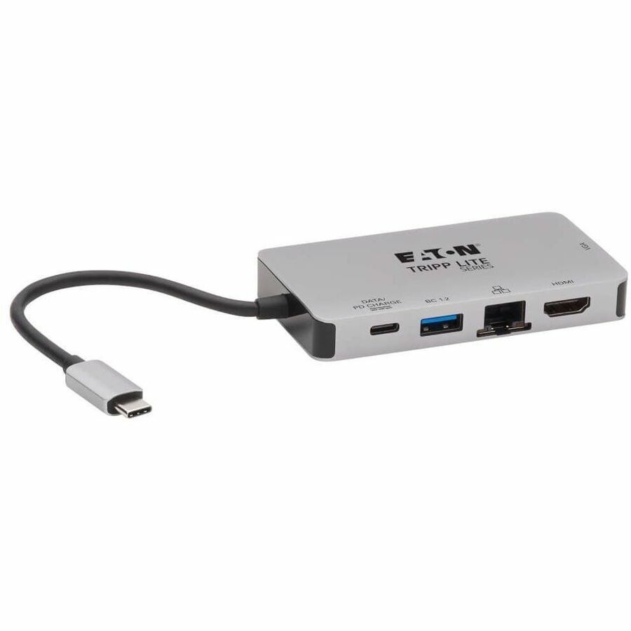 Eaton Tripp Lite Series USB-C Dock, Dual Display - 4K HDMI, VGA, USB 3.x (5Gbps), USB-A/C Hub, GbE, 100W PD Charging - U442-DOCK6-GY