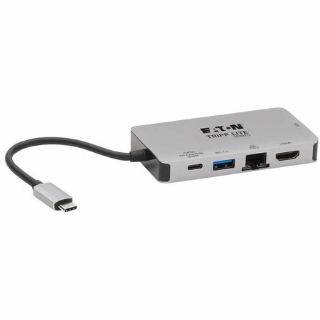 Eaton Tripp Lite Series USB-C Dock, Dual Display - 4K HDMI, VGA, USB 3.x (5Gbps), USB-A/C Hub, GbE, 100W PD Charging - U442-DOCK6-GY