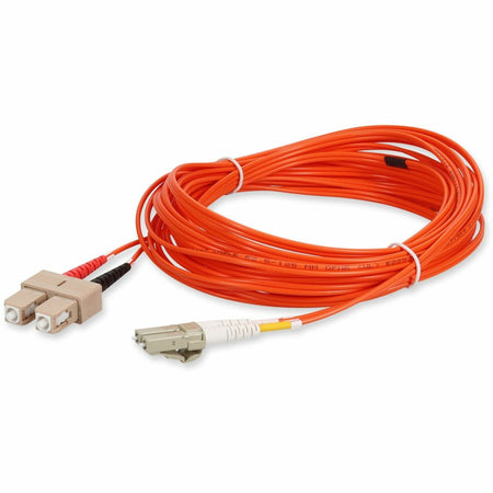 AddOn 0.3m SC to LC Orange OM1 Duplex OFNR (Riser-Rated) MMF Fiber Patch Cable - ADD-SC-LC-0-3M6MMF