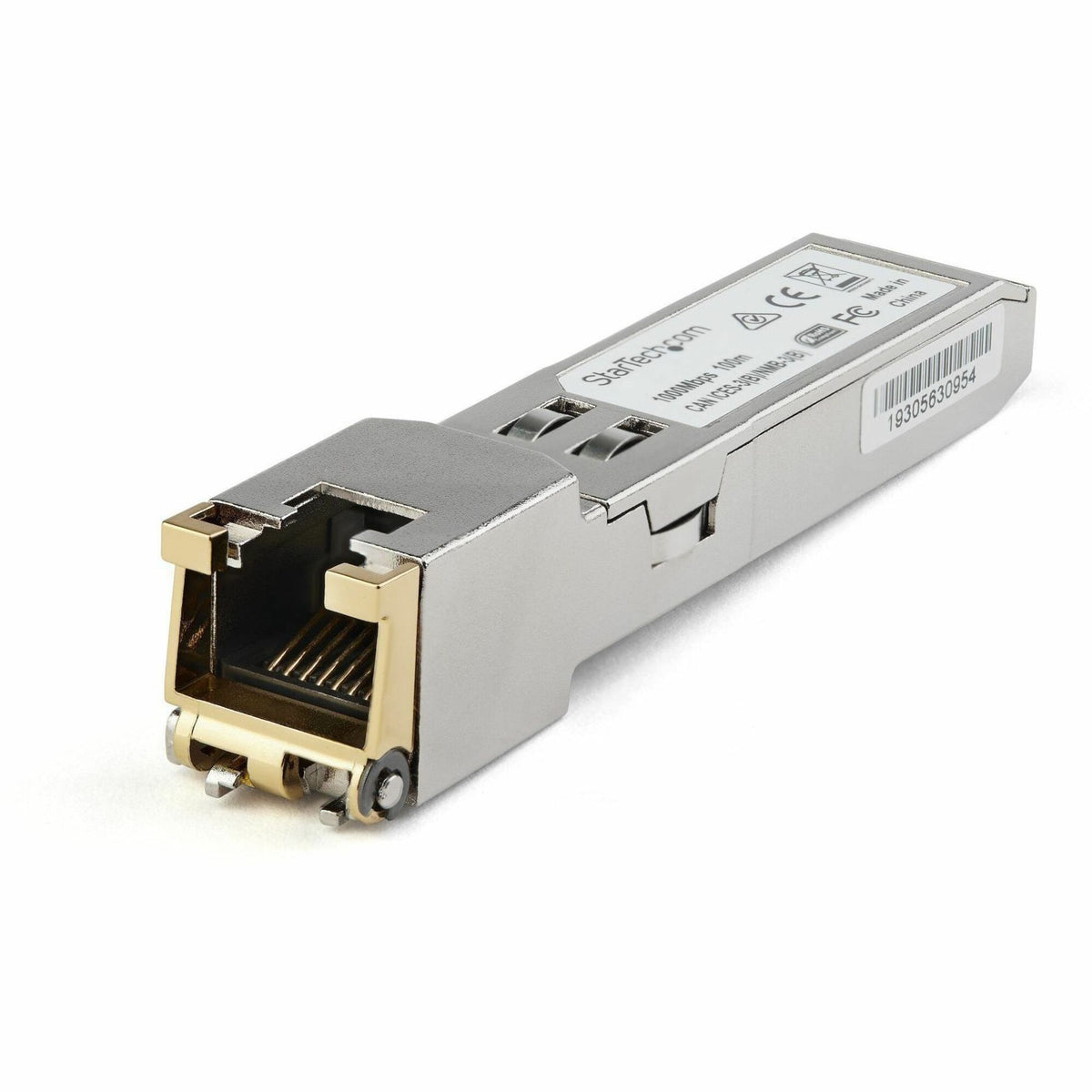 StarTech.com Cisco GLC-TE Compatible Module - SFP to RJ45 - 1000BASE-T 1G Copper Cat6/Cat5e Industrial Transceiver - Extended Temp 100m - GLCTEST