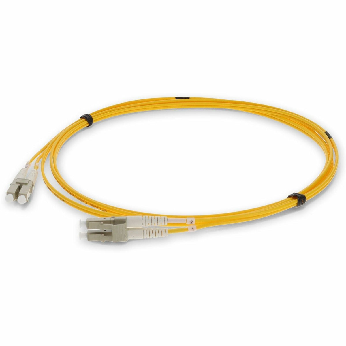 AddOn 2m LC to LC Yellow OM2 Duplex OFNR (Riser-Rated) Fiber Patch Cable - ADD-LC-LC-2M5OM2-YW