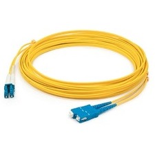 AddOn 3m LC (Male) to SC (Male) Yellow OM2 Duplex Fiber OFNR (Riser-Rated) Patch Cable - ADD-SC-LC-3M5OM2-YW