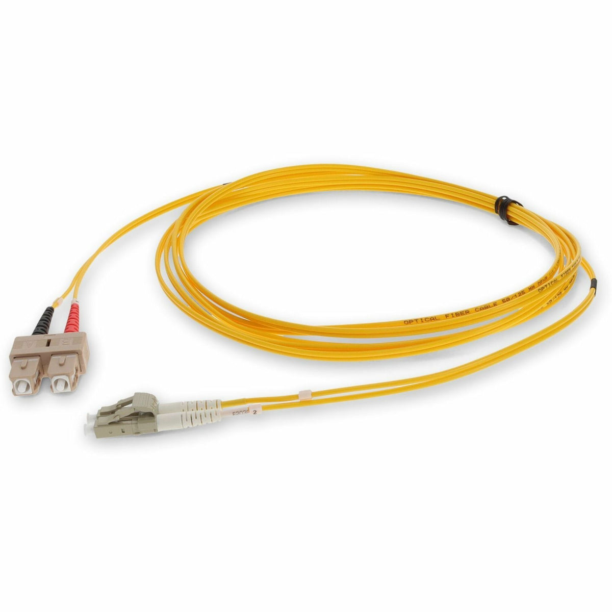 AddOn 3m SC to LC Yellow OM2 Duplex OFNR (Riser-Rated) Fiber Patch Cable - ADD-SC-LC-3M5OM2-YW