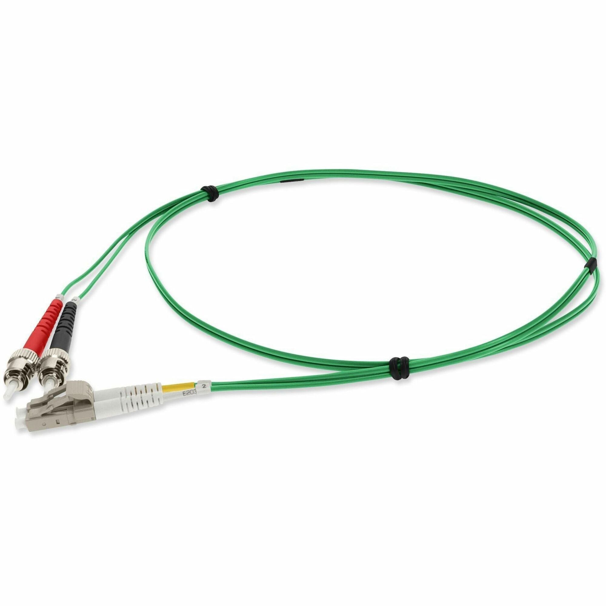 AddOn 5m LC (Male) to ST (Male) Green OM1 Duplex Fiber OFNR (Riser-Rated) Patch Cable - ADD-ST-LC-5M6MMF-GN