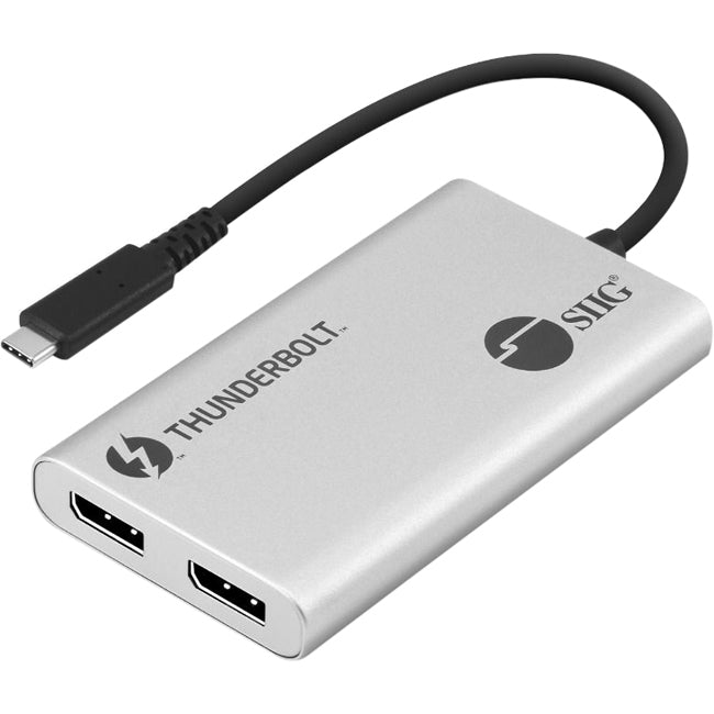 SIIG Thunderbolt 3 to Dual DP 1.2 Adapter - JU-TB0611-S1