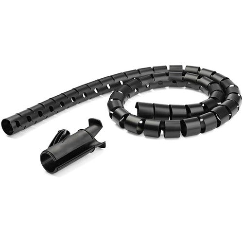 StarTech.com 1.5m / 4.9ft Cable Management Sleeve - Spiral - 25mm / 1" Diameter - W/ Cable Loading Tool - Expandable Coiled Cord Organizer - CMSCOILED