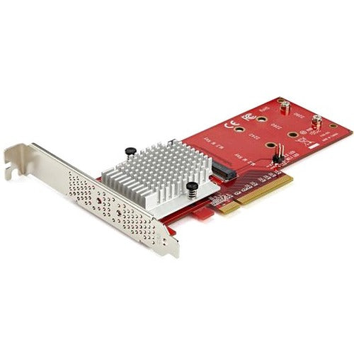 StarTech.com Dual M.2 PCIe SSD Adapter Card - x8 / x16 Dual NVMe or AHCI M.2 SSD to PCI Express 3.0 - M.2 NGFF PCIe (m-key) Compatible - PEX8M2E2