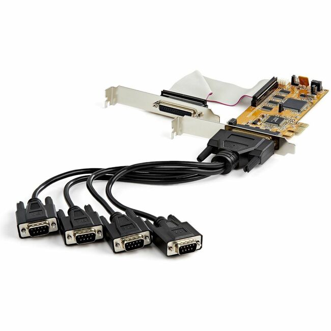 StarTech.com 8-Port PCI Express RS232 Serial Adapter Card -PCIe to Serial DB9 Controller 16C1050 UART - Low Profile - 15kV ESD - Win/Linux - PEX8S1050LP