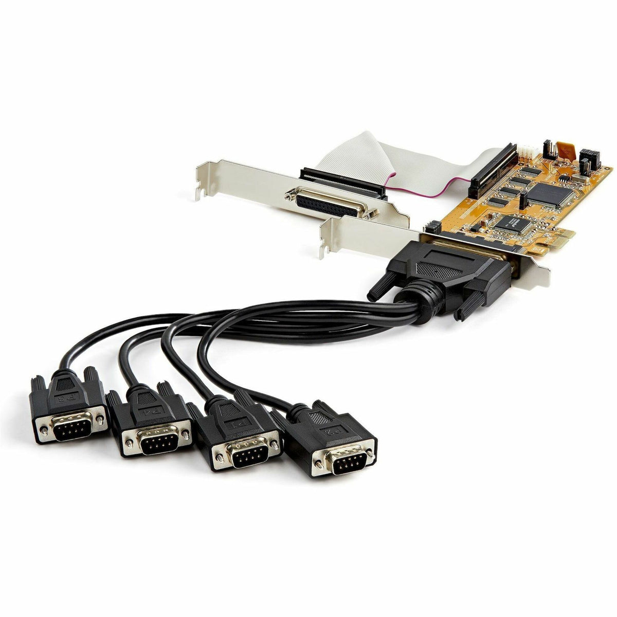 StarTech.com 8-Port PCI Express RS232 Serial Adapter Card, PCIe to DB9 Controller 16C1050 UART, Low Profile, 15kV ESD, Windows Only, TAA - PEX8S1050LP