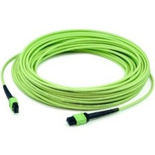 AddOn 1m MPO-16 (Female) to MPO-16 (Female) 12-Strand Lime Green OM5 Crossover Fiber OFNR (Riser-Rated) Patch Cable - ADD-16FMPOMPO-1M5OM5