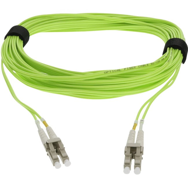 AddOn 1m LC (Male) to LC (Male) Lime Green OM5 Duplex Fiber OFNR (Riser-Rated) Patch Cable - ADD-LC-LC-1M5OM5