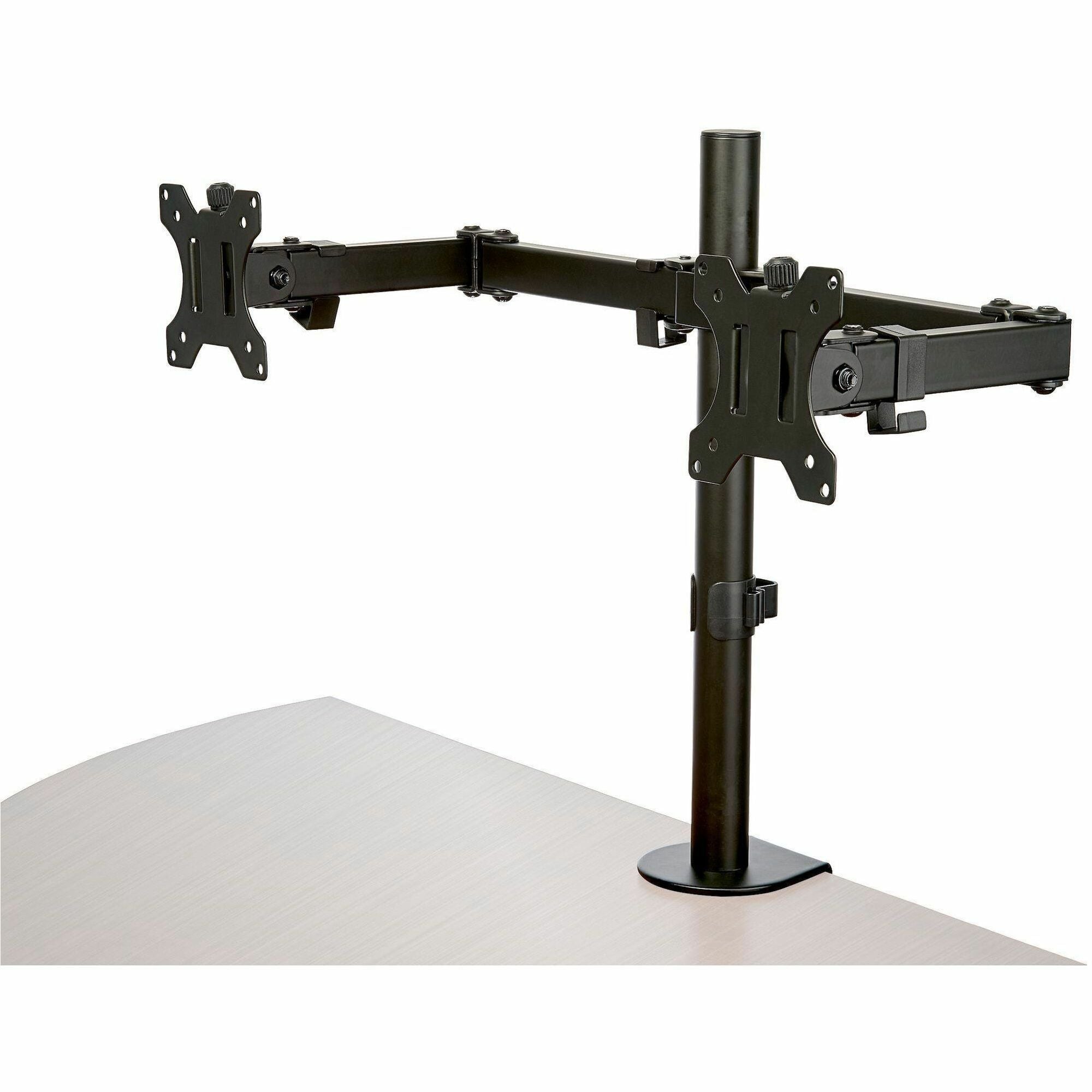 StarTech.com Desk Mount Dual Monitor Arm - Ergonomic VESA Compatible Mount for up to 32 inch Display - Desk Clamp / Grommet - Articulating - ARMDUAL2