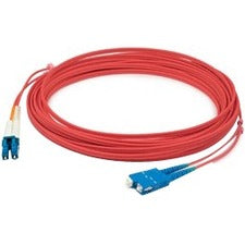 AddOn 20m LC (Male) to SC (Male) Red OM4 Duplex Fiber OFNR (Riser-Rated) Patch Cable - ADD-SC-LC-20M5OM4-RD