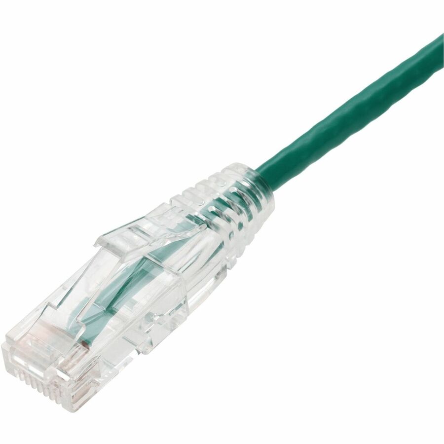 AddOn 6in Green CAT 6 Slim PVC Ethernet Cable Snagless Clear-Claw RJ-45 M/M - ADD-0-5FSLCAT6-GN
