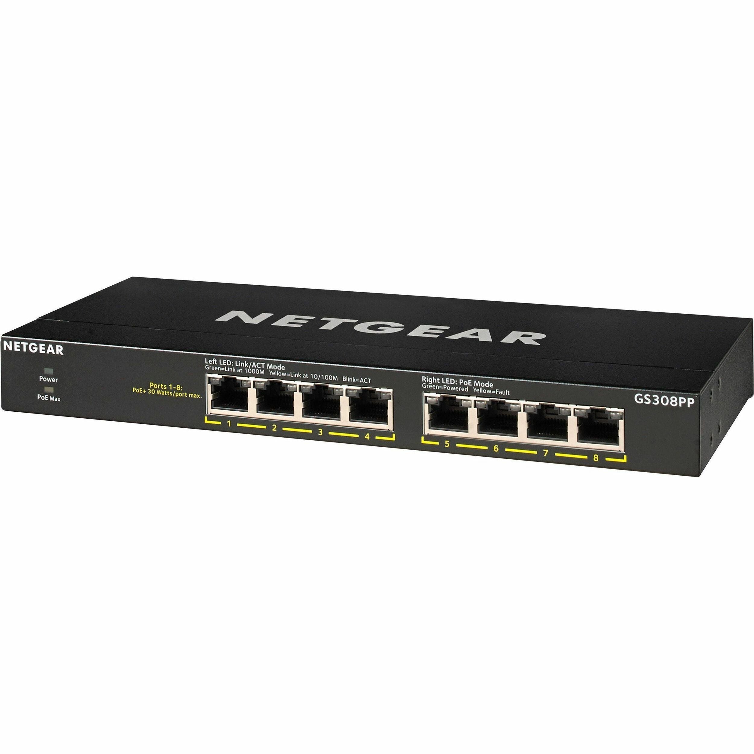 Netgear Business GS308PP Ethernet Switch - GS308PP-100NAS