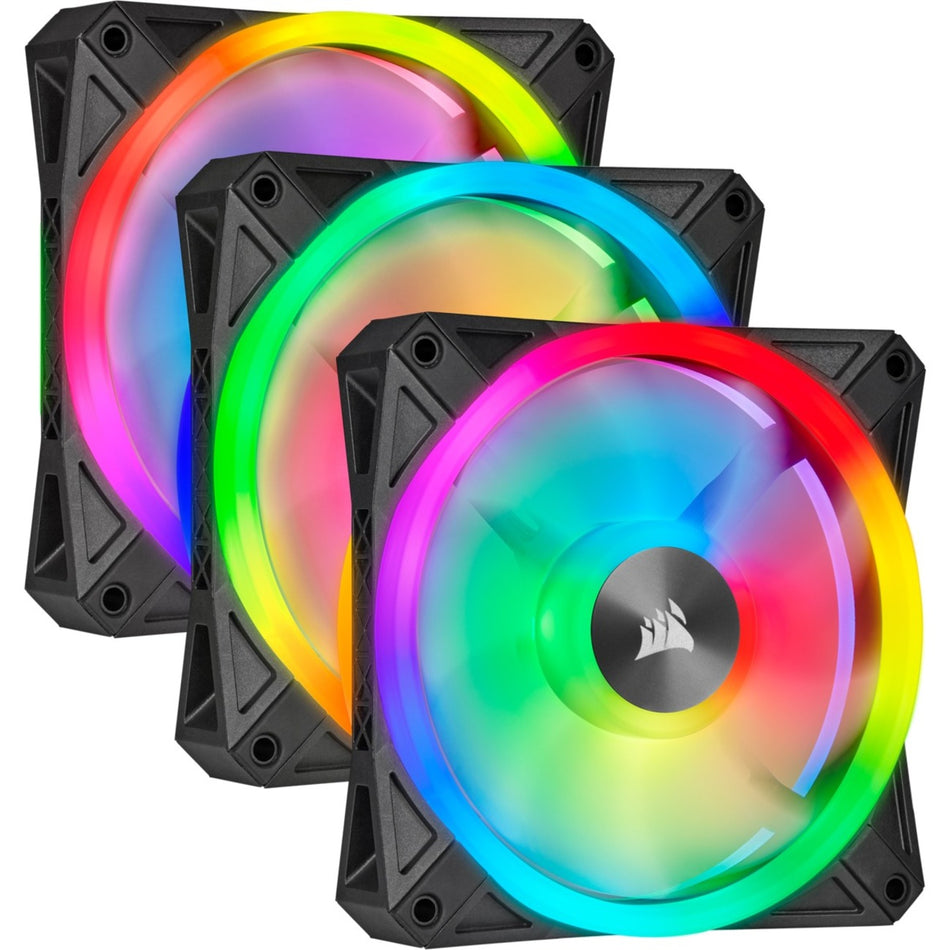 Corsair iCUE QL120 RGB 120mm PWM Triple Fan With Lighting Node CORE - 3 Pack - CO-9050098-WW