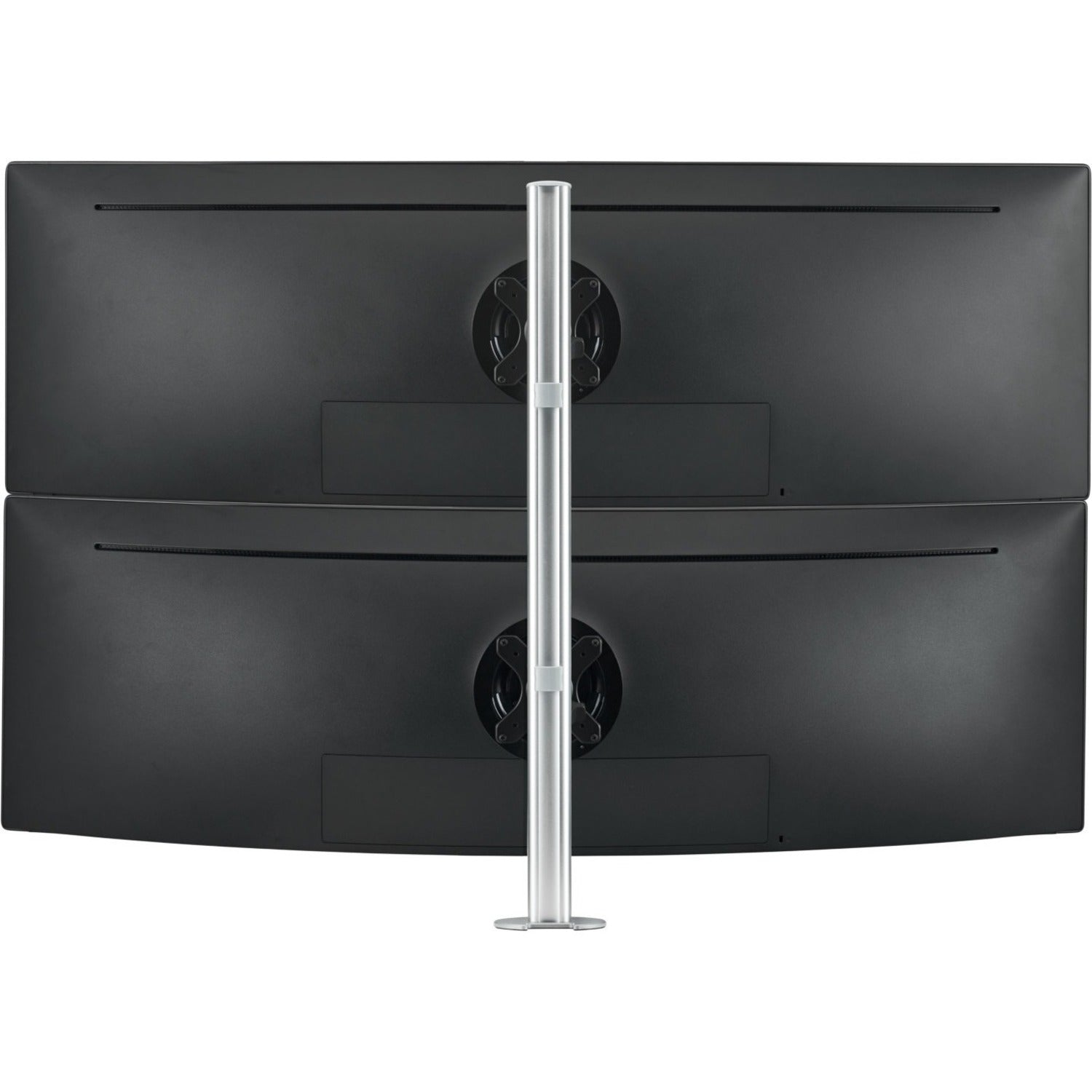 Atdec dual stack heavy monitor desk mount - Flat and Curved up to 49in - VESA 75x75, 100x100 - AWMS-2-LTH75-H-S