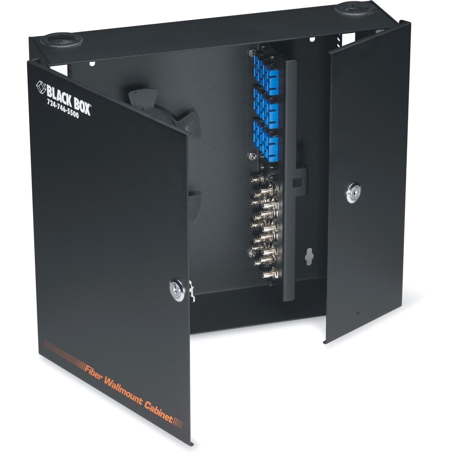 Black Box Wallmount Fiber Enclosure - Locking, 4-Slot - JPM402A-R3