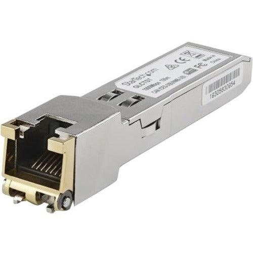 StarTech.com Juniper SFP-1GE-FE-E-T Compatible SFP Module - 1000BASE-T - 1GE Gigabit Ethernet SFP to RJ45 Cat6/Cat5e Transceiver - 100m - SFP1GEFEETST