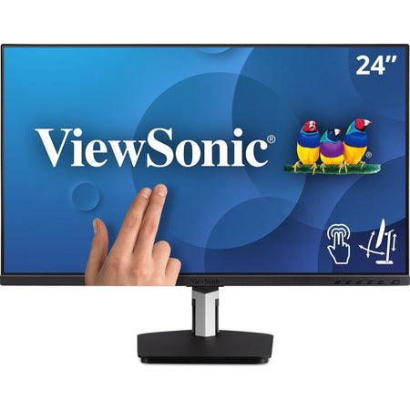 ViewSonic TD2455 24 Inch 1080p IPS 10-Point Multi Touch Screen Monitor with Advanced Dual-Hinge Ergonomics USB C HDMI and DisplayPort Out - TD2455