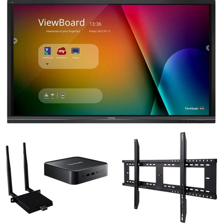 ViewSonic ViewBoard IFP7550-C1 - 4K Interactive Display with Wall Mount, WiFi Adapter, Chromebox - 350 cd/m2 - 75" - IFP7550-C1