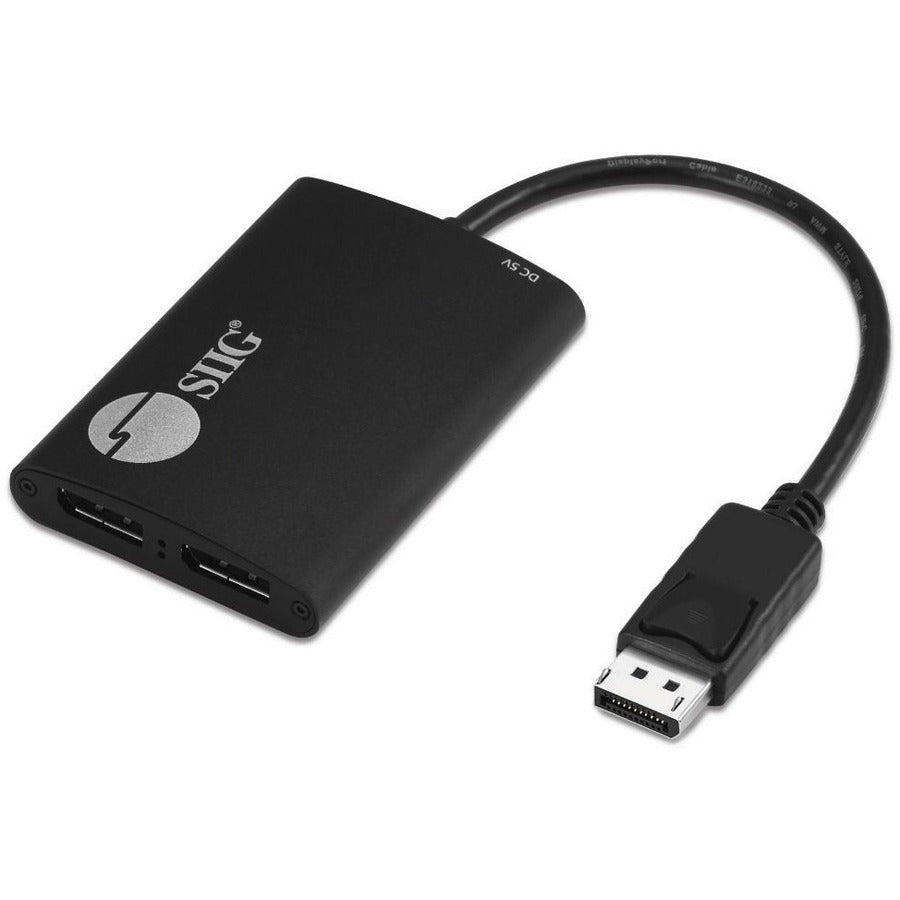 SIIG 4K 1x2 DisplayPort 1.2 to DisplayPort MST Splitter - CE-DP0H11-S1