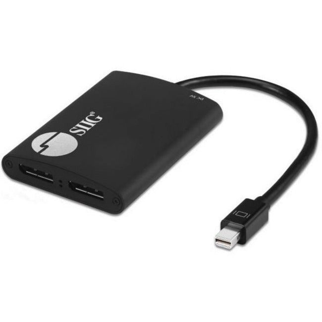 SIIG 4K 1x2 Mini DisplayPort 1.2 to DisplayPort MST Splitter - CE-DP0J11-S1