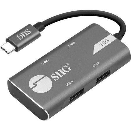 SIIG 4-Port USB 3.1 Gen 2 10G Hub - 2A2C - JU-H40G11-S1
